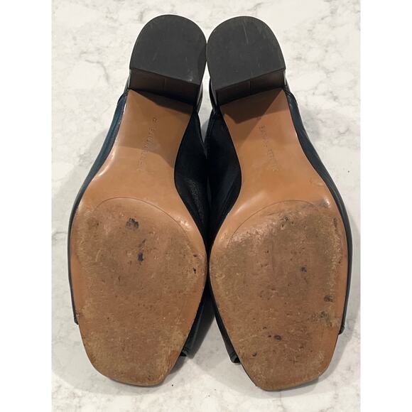 Banana Republic Women’s Leather Slingback Peep Toe Heeled Bootie Size 8 Black - Picture 6 of 8